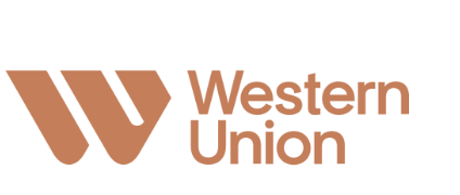 Western Union logo in gold.