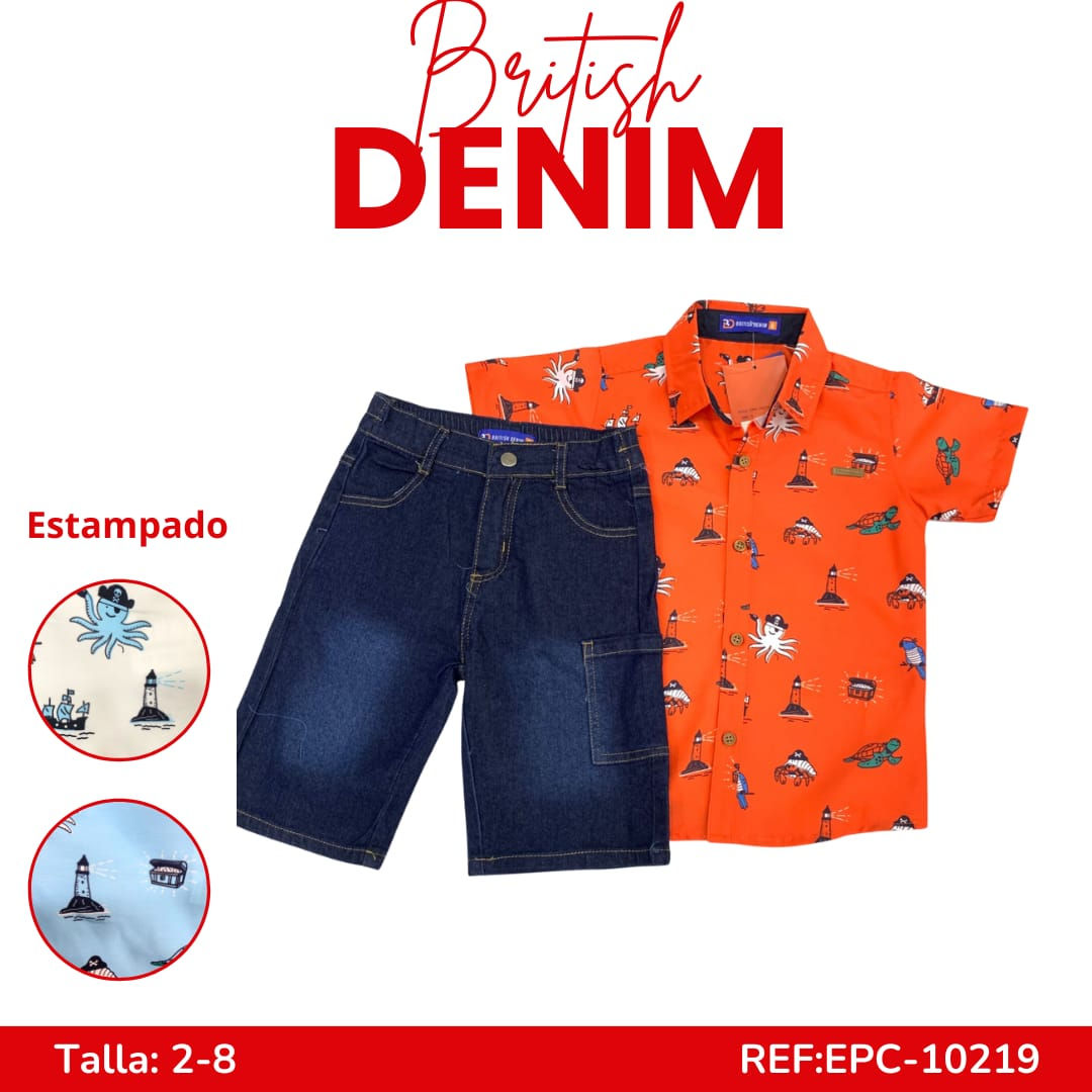 Conjunto British denim