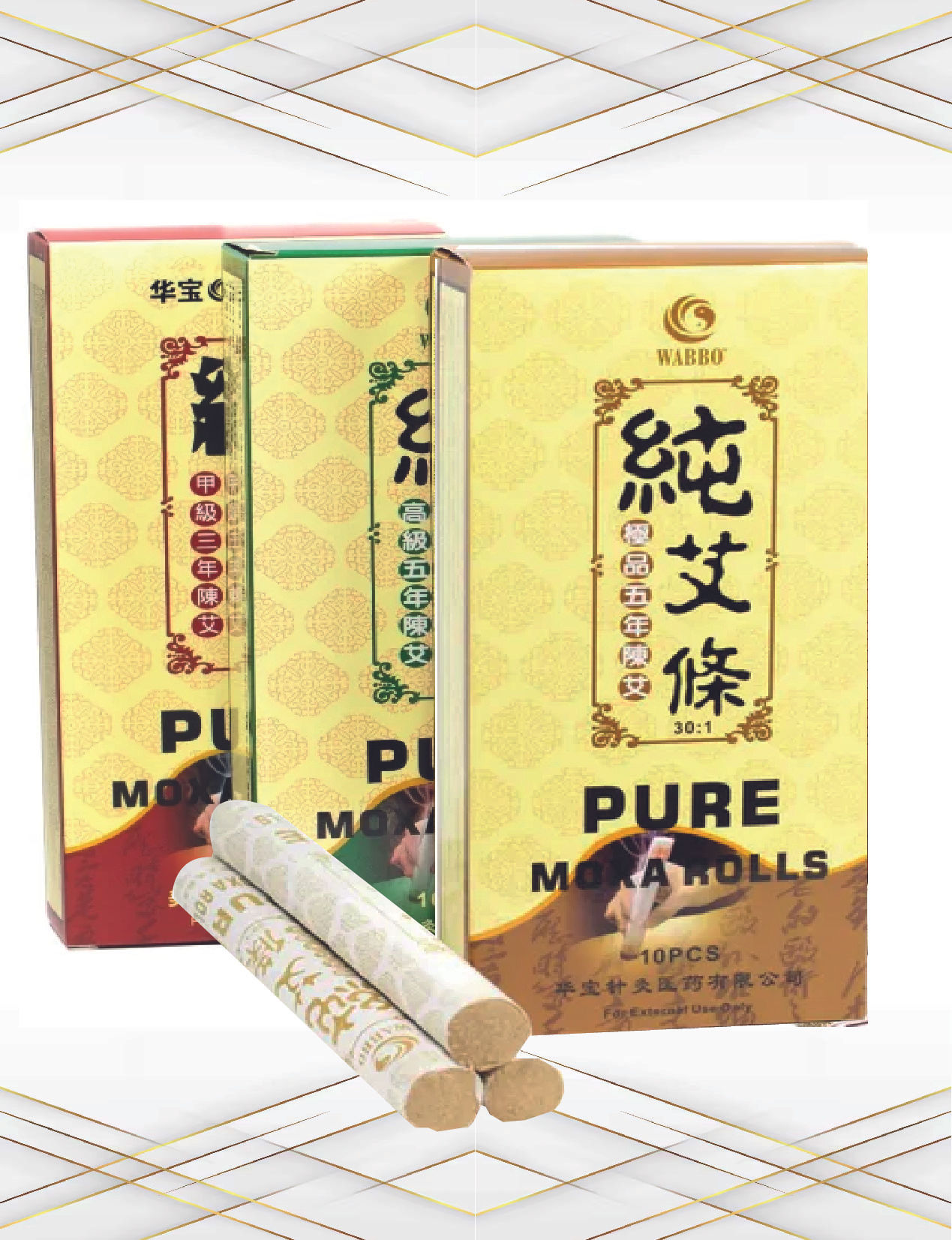 Moxa en Puro tradicional WABBO ROLL PREMIUM con 10 unidades diferentes modelos