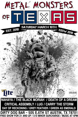 SXSW Metal Monsters of Texas 2018 @ Dirty Dog Bar, Austin TX - 3/10