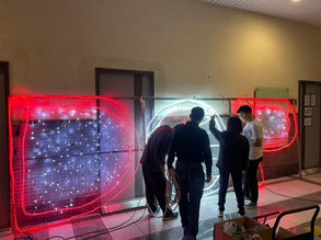 「迎新年，慶元旦」師生同力合作設計與製作光電大樓LED燈飾