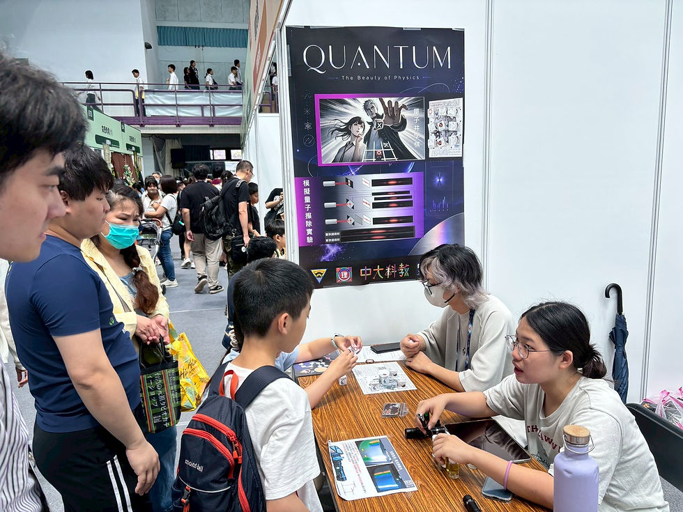 (後)量子井字棋 (前)螢光激發與光譜儀