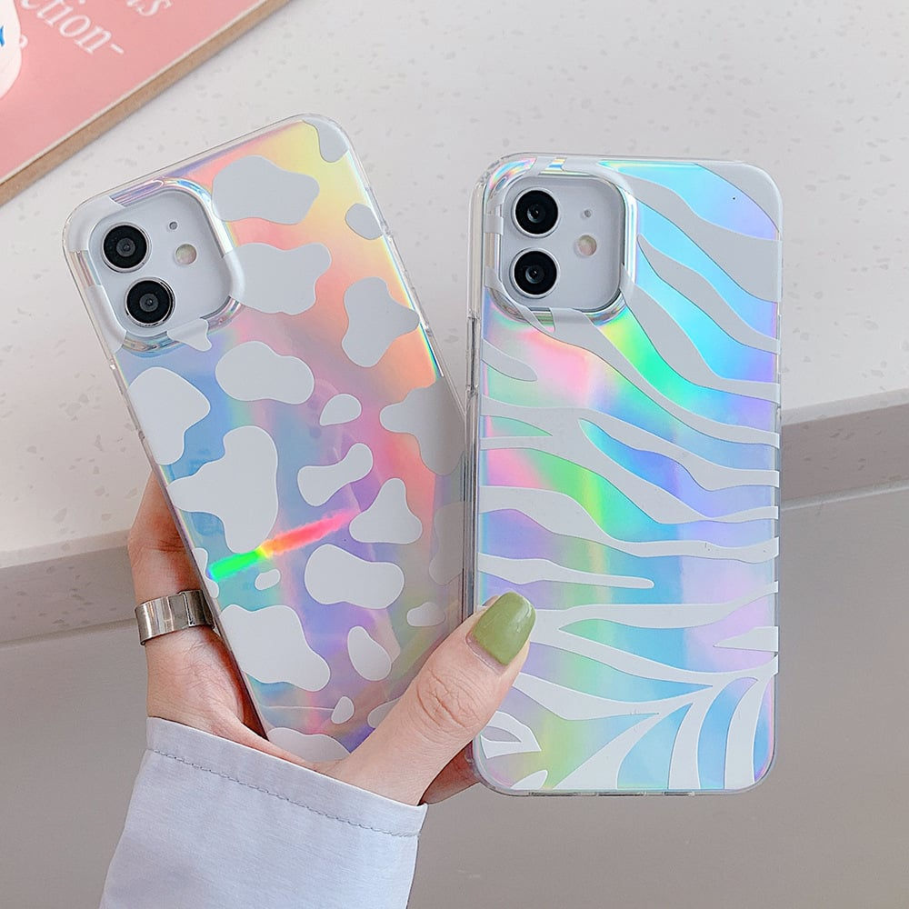 Capa Protetora de Silicone Zebra e Leopardo com Dupla Laminação a Laser