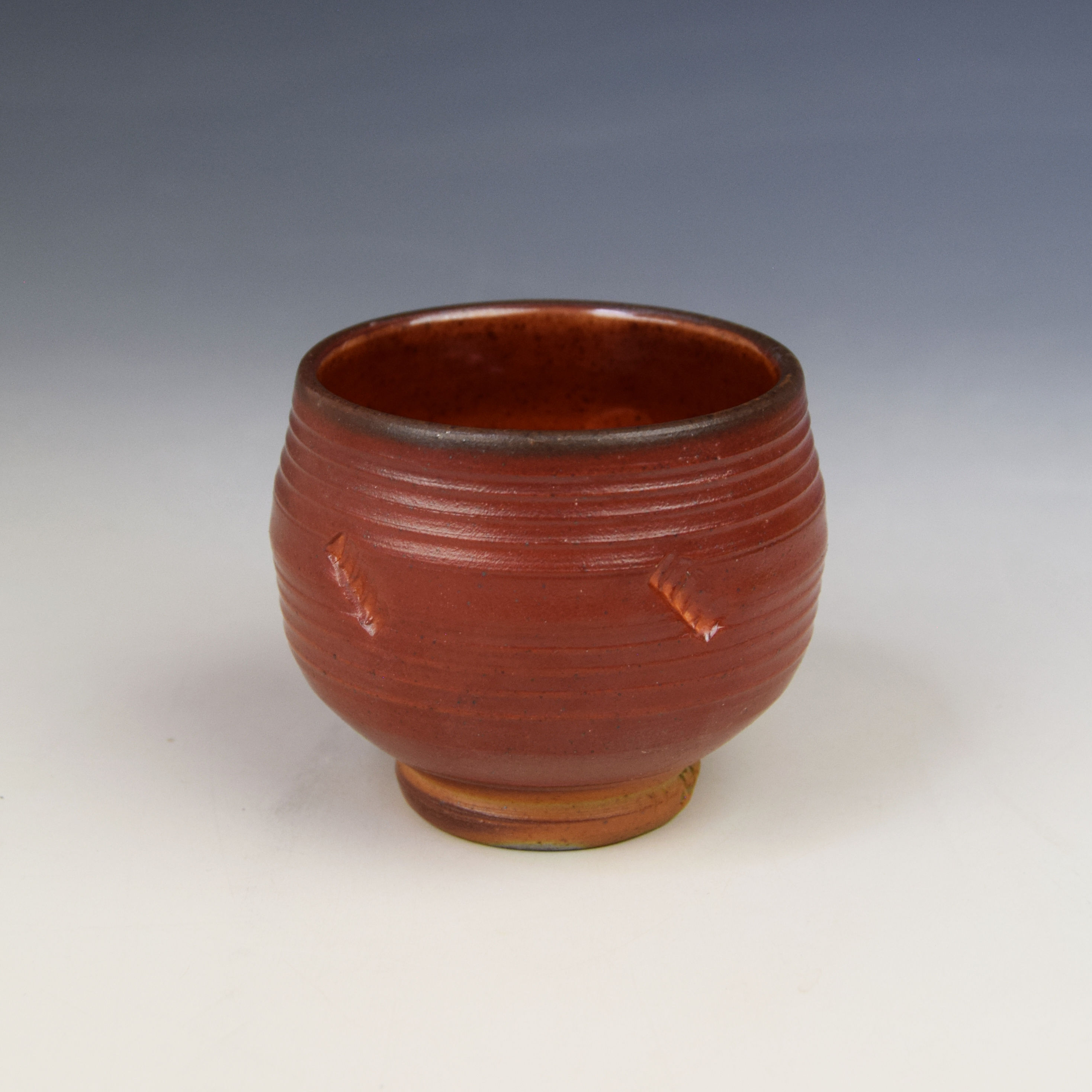 Yunomi (tea bowl) with impressed marks