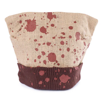 Halloween Horror Nights themed hat with blood-splatter design, spooky merchandise item inspired by Universal Orlando’s horror event.