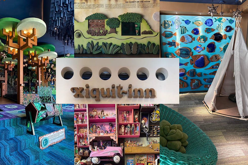 Xiquitin kids club at Hotel Xcaret México featuring immersive play spaces, cultural storytelling decor, and supervised activities for families at an all-inclusive resort in Riviera Maya.