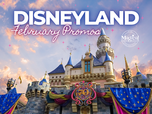 Sleeping Beauty Castle at Disneyland Park decorated for the Disneyland 70th Anniversary celebration at sunset, featured in a February Disneyland promotion planned by Brandi Parker, Certified Disney Destinations Specialist with Magical Moments Vacations, specializing in personalized Disneyland vacation planning, on-site hotel selection, park strategy, Lightning Lane guidance, and family-friendly Disney travel experiences tailored to each guest.