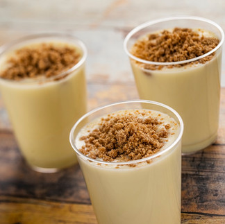 “Creamy festival dessert cups topped with crumble served at EPCOT Flower and Garden Festival Outdoor Kitchen, showcasing Walt Disney World seasonal food offerings and Disney vacation planning expertise from Brandi Parker.”