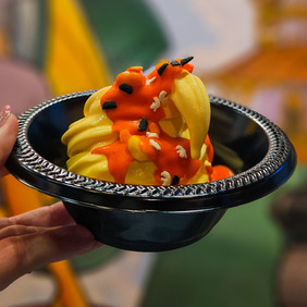 Halloween-themed ice cream specialty snack during Mickey’s Not-So-Scary Halloween Party at Magic Kingdom
