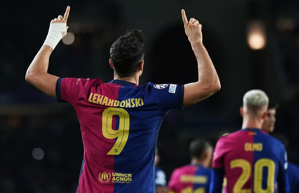 Lewandowski ultrapassa os 100 gols na Champions League.