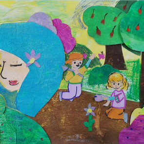 Planting trees for our earth mum,Jinhong