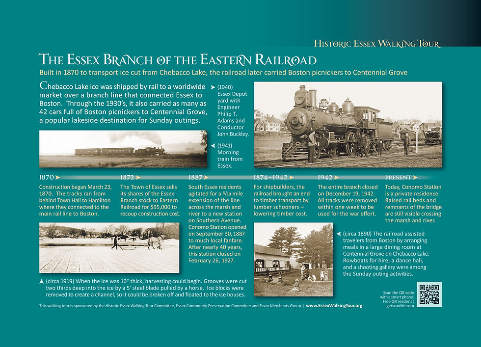 The Essex Branch of the Eastern Railroad in Essex, MA