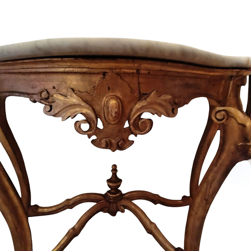 Thumbnail: Antique Louis XV Style Console Table with Marble Top
