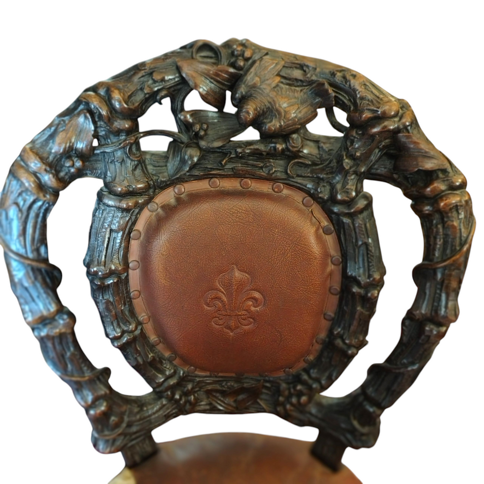 Thumbnail: Carved Rustic Rococo Revival Chairs