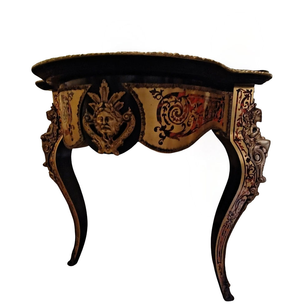 Thumbnail: Napoleon III Style Side Table with Decorative Vernis Martin–Style Panels