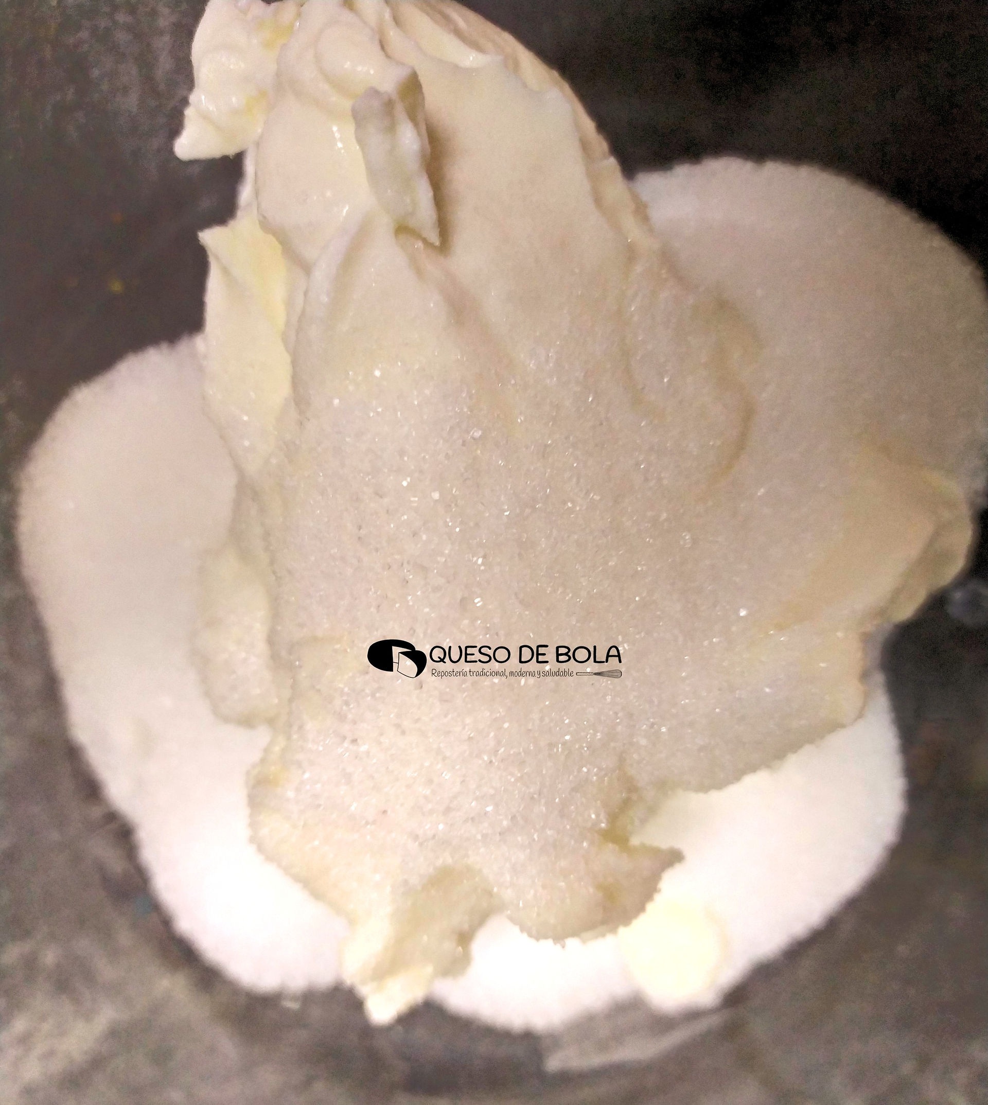 Queso crema y azúcar