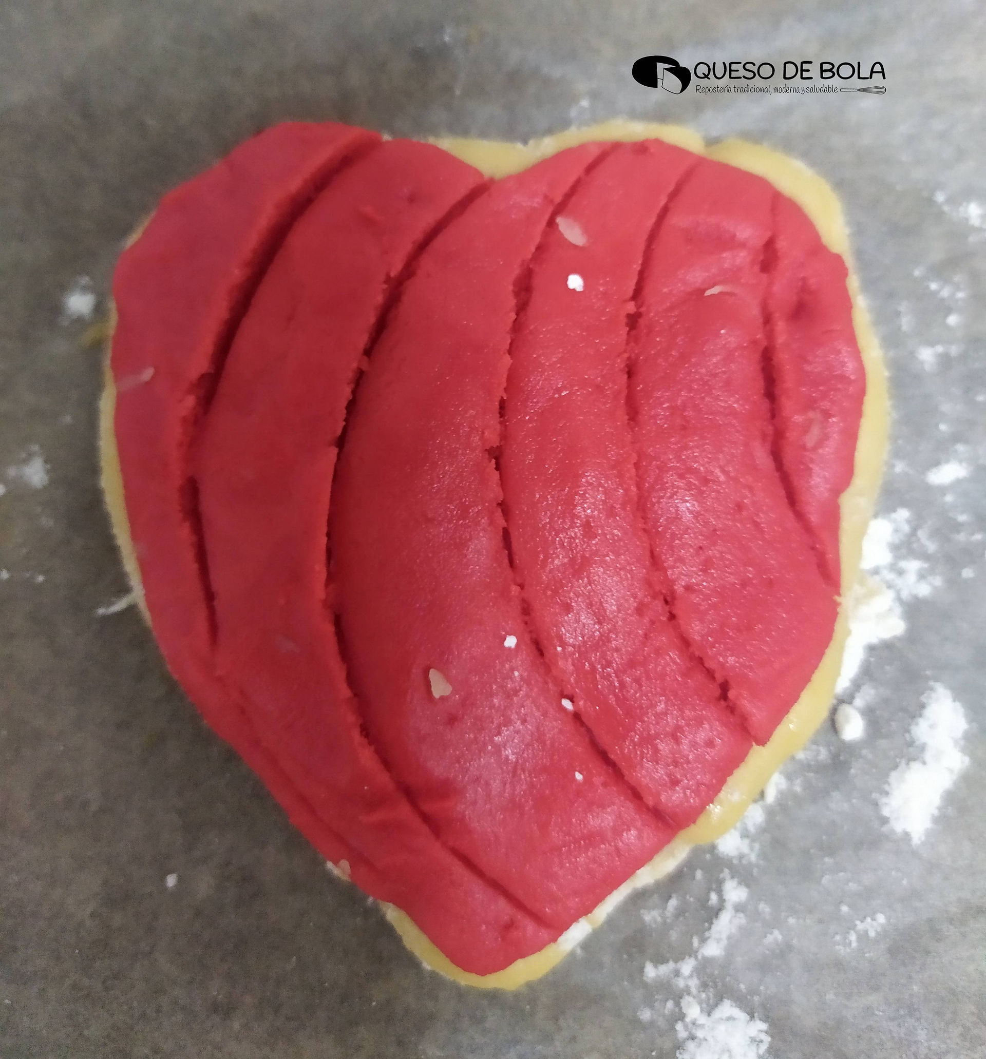 Concha corazón roja