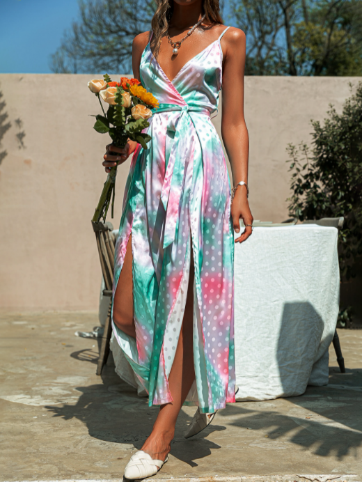 Miniatura: women jumpsuit summer Sexy v-neck polka dot