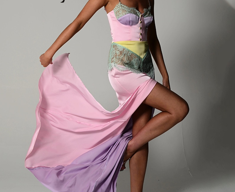 Миниатюра: Elegant Lace Patchwork Sexy Party Dress