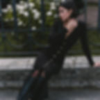 Miniatyrbild: Women V Neck Long Sleeve Patchwork Button Slit Sweater Dress