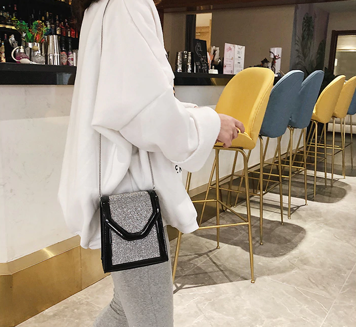 Miniatura: Diamond Square bag uality PU Leather Phone bag Women's Designer Handbag