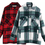 Miniatura: autumn red Plaid coats and jackets women streetwear fashion Long Sleeve