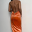 Thumbnail: Maxi Sexy Orange Velvet Halter Slim Dress