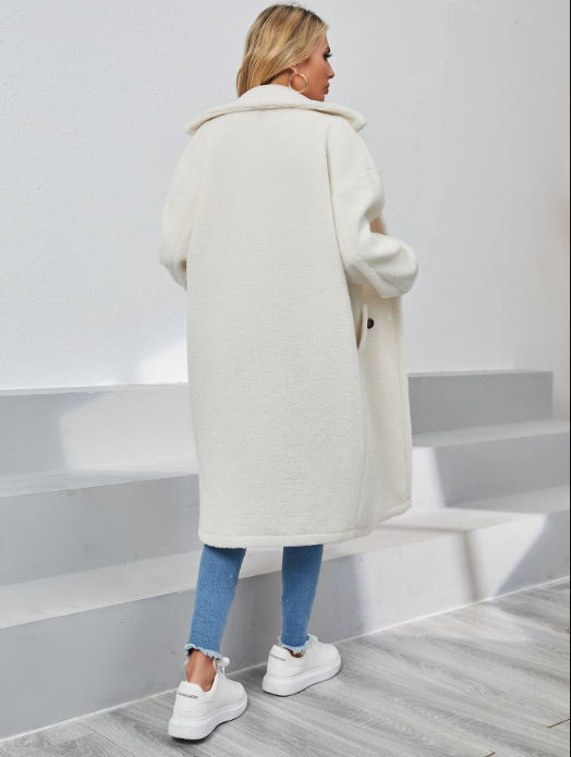 Миниатюра: Lambswool Long Jacket Coat Women Winter 2022