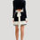 Thumbnail: Bow Knit Mini Backless Contrast Cardigan Dress