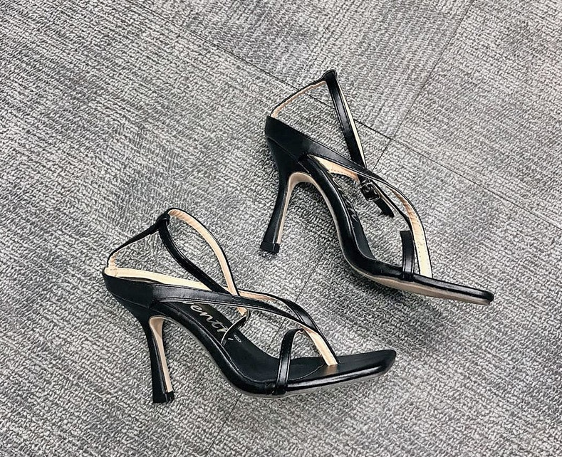 Thumbnail: women's square toe High heeled shoes Toe clamping Stiletto high heels