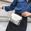 Miniatura: Women Small Square Shoulder Bag Clear Transparent PU Composite