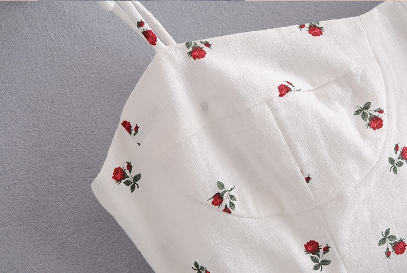 Miniatura: Spaghetti Straps Women Slim Rose Print TANK TOP