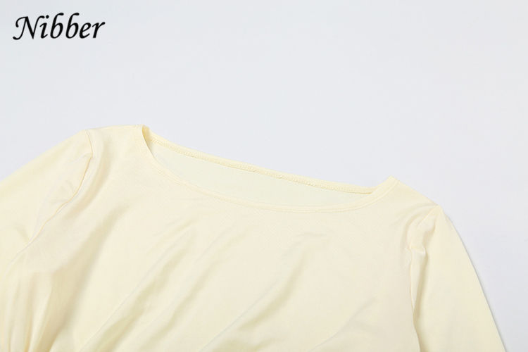 Thumbnail: Elegant 2 Piece Set Women  Flared Long sleeve Stretch Top+Skinny