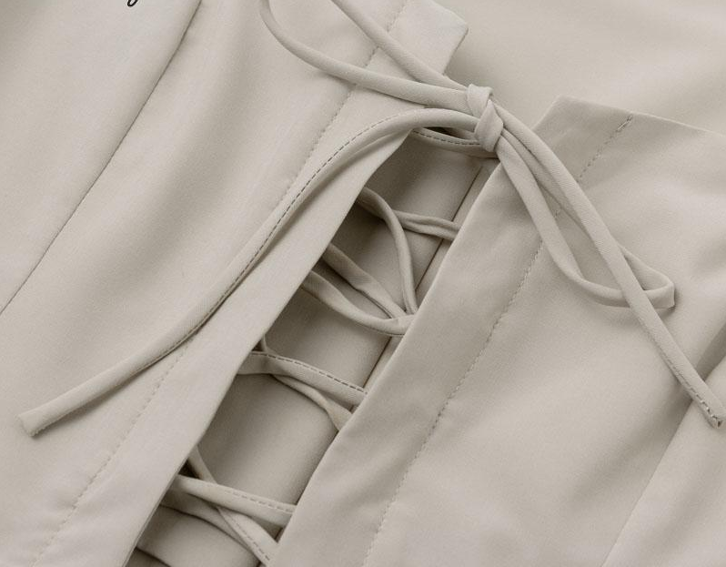 תמונה ממוזערת: WOMEN Cross Lace up Crop Tops and Blouse Party Club Shirt