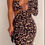 Миниатюра: Bandage Cut Out Leopard Print Midi Dress