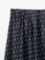 תמונה ממוזערת: Women's Black White Polka Dot Satin Midi Skirt High Waist