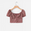 Miniatura: Summer women's shirt flower print V-neck short-sleeved slim