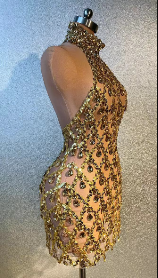 الصورة المصغرة: Sparkly Black Sequins Stones Transparen