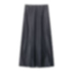תמונה ממוזערת: Women's Black White Polka Dot Satin Midi Skirt High Waist