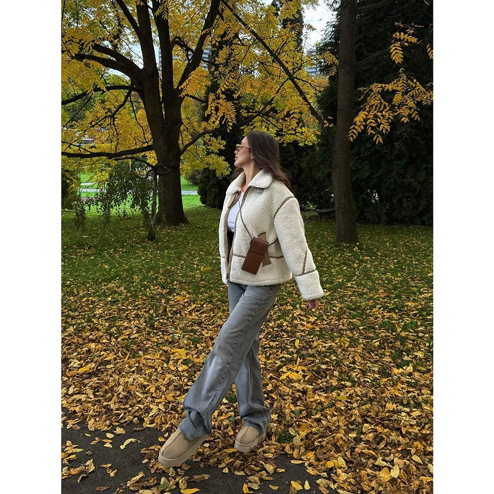 Миниатюра: winter women's stripe fleece double-sided lapel jacket 