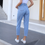 Miniatura: High Waist Mom Jeans Women Boyfriends Straight Jeans 100% COTTON