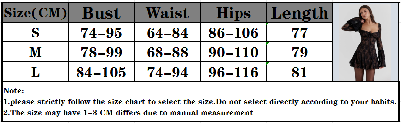 Thumbnail: Lace Print Long Flare Sleeve Maxi Dress