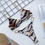 Thumbnail: Swimwear Women Leopard High Cut Swimming Bathing Suit Biquini Set
