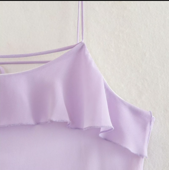 Миниатюра: Slim Women Ruffle Suspender Maxi Dress