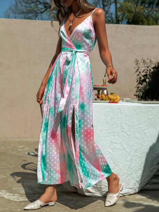 Miniatyrbild: women jumpsuit summer Sexy v-neck polka dot