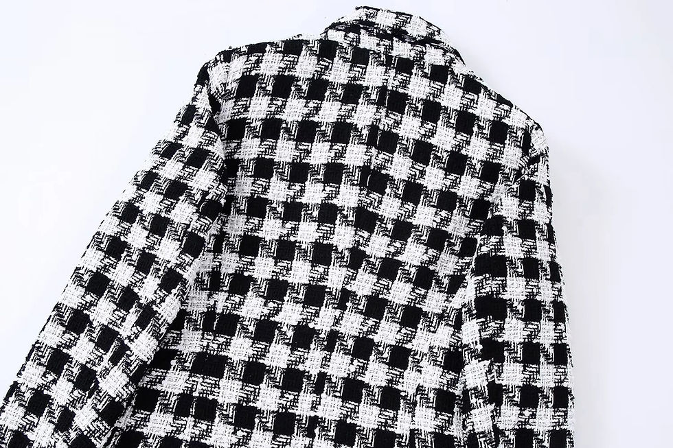 Миниатюра: Women's Lion Buttons Double Breasted Tweed Wo