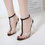 Miniatyrbild: Gladiator sandals ladies pumps high heels shoes woman Clear Transparent T-strap