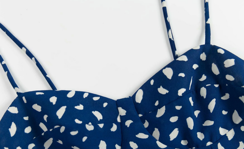 Miniatura: Women Tank Top Vintage Navy Leopard Print