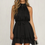 Миниатюра: Women Summer Black  Loose Ruffle Mini Party Dress