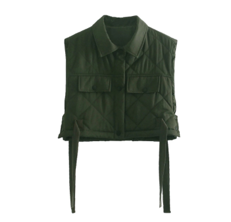 Миниатюра: Women Cropped Gilet Jacket Sleeveless